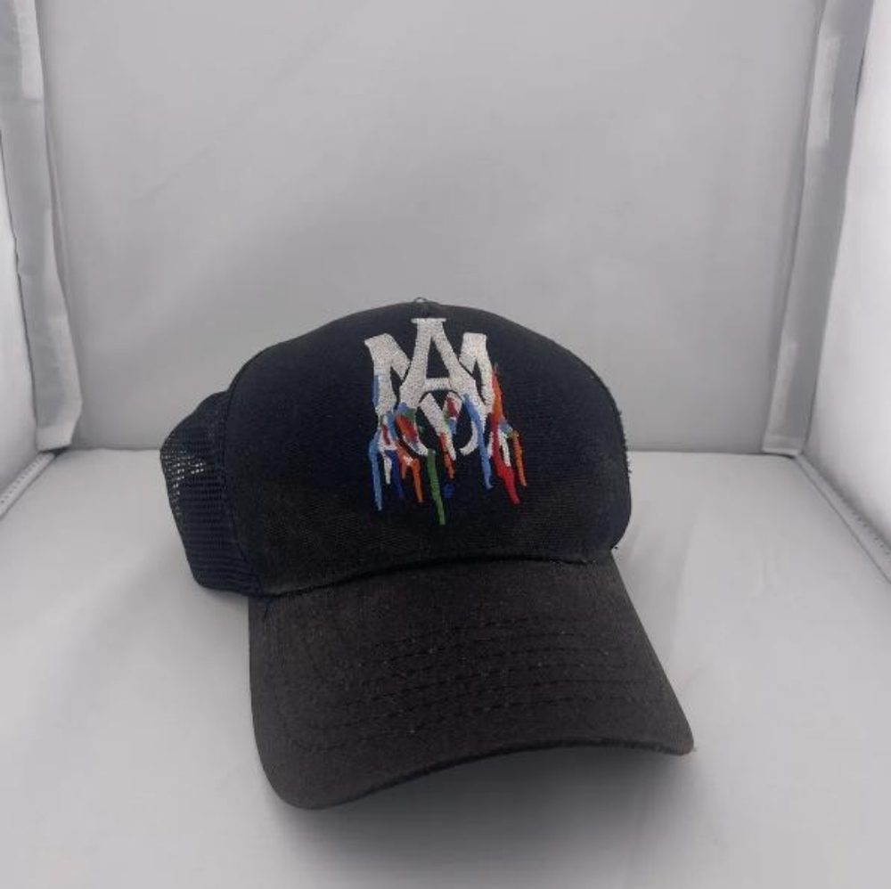Amiri's baseball cap with paint splash badge print